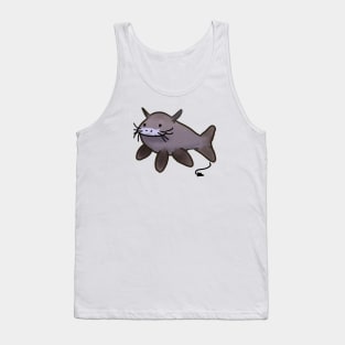 Cute Catfish Drawing Tank Top